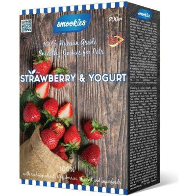 SMOOKIES Premium STRAWBERRY jahodové sušenky 100% human grade 200 g