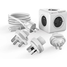 Allocacoc PowerCube ReWirable + 3 zástrčky + kabel IEC EU FR; GREY