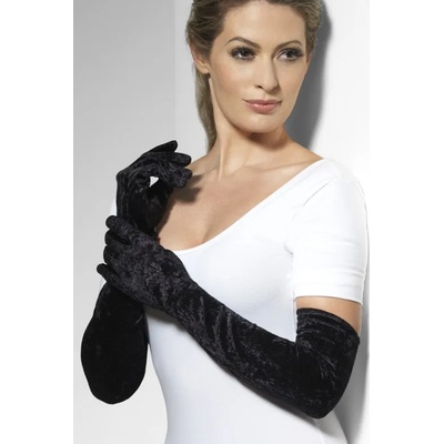 Fever Velveteen Gloves 22546 Black