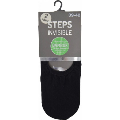Steps letní bambusové sneaker neviditelné ponožky černá