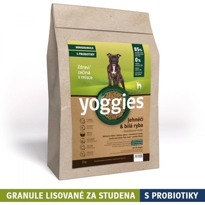 Yoggies minigranule lisované za studena s probiotiky Jehněčí maso & bílá ryba 2 kg