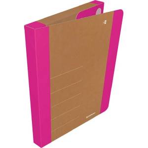 DONAU Кутия за тетрадки DONAU Life A/4 3 cm картон с велкро неоново розово-кафяво U2074001FSC-30 (2074001FSC-30)