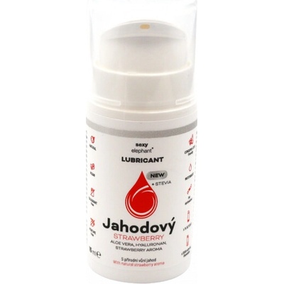 Sexy Elephant Jahodový lubrikačný gél 15 ml