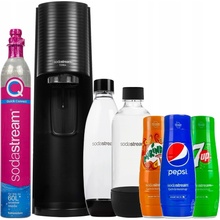 SodaStream Terra Black + Sirup Pepsi, Mirinda, 7UP 440 ml