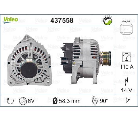 VALEO Alternátor 437558
