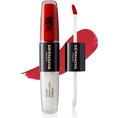 Dermacol 16H Lip Colour Extreme Long-Lasting Lipstick dlhotrvajúca dvojfázová farba a lesk na pery No. 04 8 ml