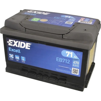 Exide Excell 12V 71Ah 670A EB712
