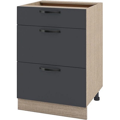 ИРИМ Долен кухненски шкаф Сити МФ-Карбон мат-11-57 60 см