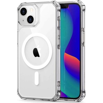 ESR Air Armor HaloLock MagSafe Case - хибриден удароустойчив кейс с MagSafe за iPhone 14 Plus (прозрачен)