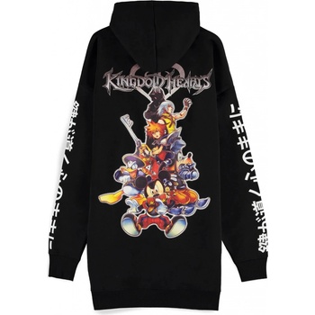 Kingdom Hearts 3.0 Kingdom Hearts Kingdom Family Women's Hoodie Dress Black