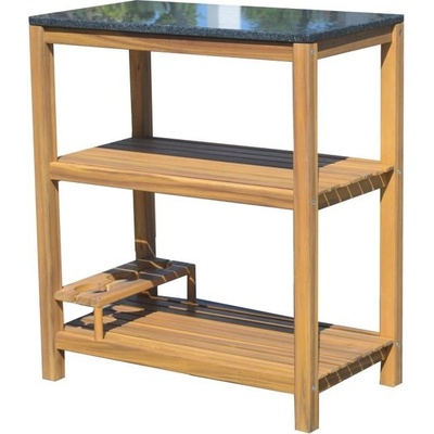 Sunfun Kuchyňský modul, 75 × 52 × 87 cm, dřevo z akácie, žula 1302819