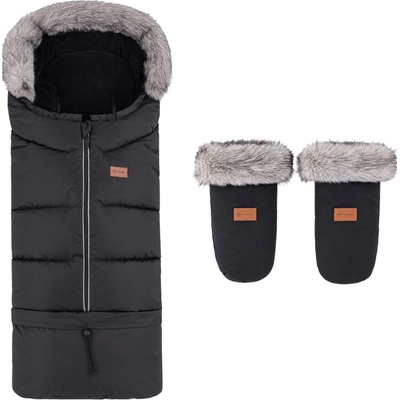 Petite&Mars Set zimný Arctic 4v1 Furry Forever Black
