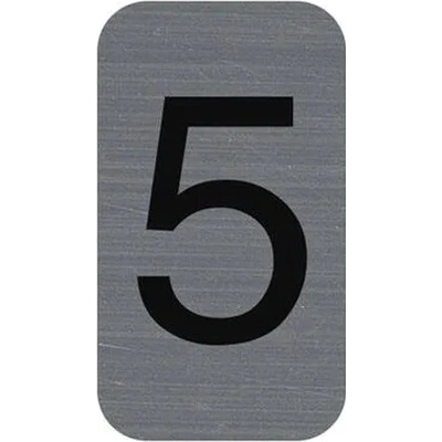EXACOMPTA Informačná tabuľka, samolepiaca, 2,5x4,4 cm, hliníkový vzhľad, EXACOMPTA, č. 5