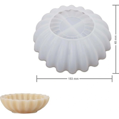 Manumi silikonová forma na odlévání kreativní hmoty 153x48 mm ve tvaru misky s reliéfy 1 ks