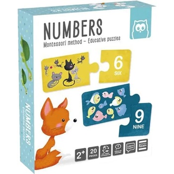 Eurekakids Детски пъзел Eurekakids - Montessori, Числа, 20 части (EU483024)