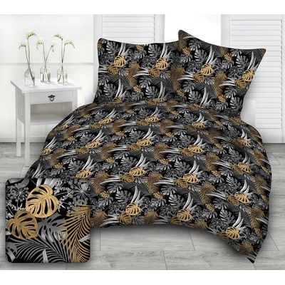 TiaHome Obliečky bavlna Palmarine Gold 70x90+140x200cm