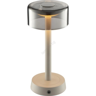 Brilliant - LED димируема акумулаторна настолна лампа с докосване RAZOR LED/2, 5W/5V 2700K IP44 сива (BI0299)