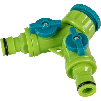 TopGarden Разклонител 2 изхода със стоп 1/2"-3/4" tg