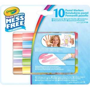 Crayola Color Wonder: Мини маркери в пастелни цветове - 10 бр (75-7019)