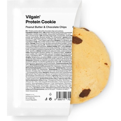 Vilgain Protein Cookie peanut butter chocolate chip 80 g