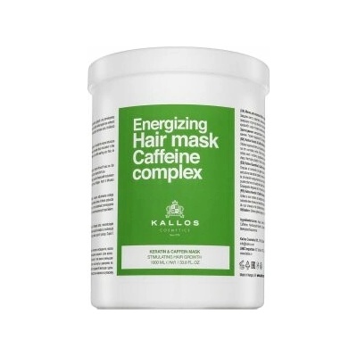 Kallos Energizing Hair Mask Caffeine Complex Keratin & Caffein Mask posilňujúca maska pre rednúce vlasy 1000 ml