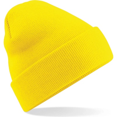 Beechfield zimní čepice Original Cuffed Beanie citrónová