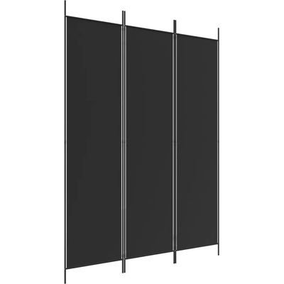 Lumarko Paraván 3-dílný černý 150 x 200 cm textilní