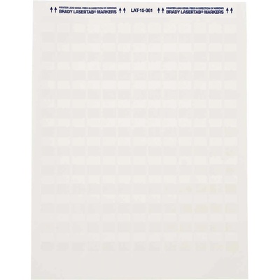 Brady LAT-15-361-5 / 029740, LaserTab Laser Printable Labels, 12.70 mm x 19.05 mm (29740)