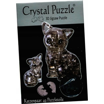 HCM KINZEL 3D Crystal puzzle Kočka s koťátkem 49 ks – Zboží Dáma