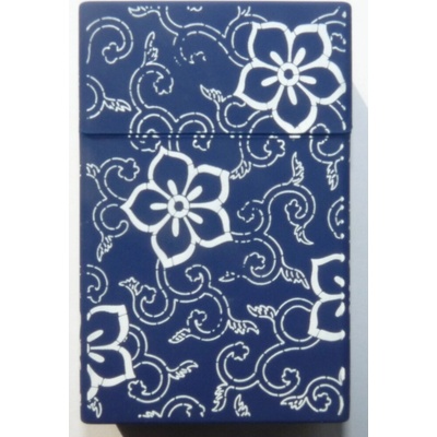 Bezdoteku silikónová krabička na cigarety kvietok modrá