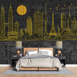 Art Gift Decor Фототапет Град от злато