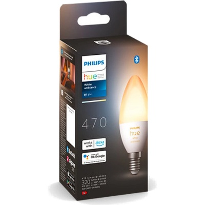 Philips Смарт крушка Philips - Hue, 5.2W, E14, B39, dimmer (871951435665800)