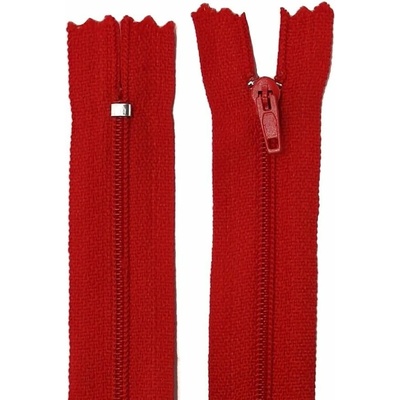 Zip spirálový nedělitelný No 4 délka 30 cm barva 1 červená