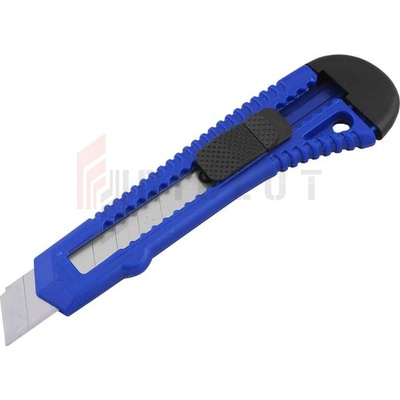 Nôž s ulamovacou čepeľou 18 mm, plastový s tlačítkom HOBBY, model 7, GEKO