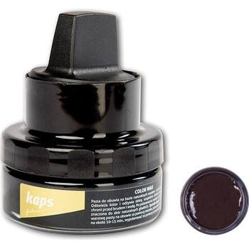 Kaps tmavo hnedý krém na kožené topánky s voskom a plikátorom Color Wax 50 ml