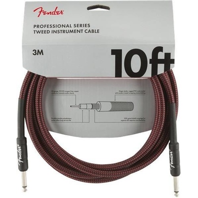 Fender Professional Series Instrument Cables 3 m Red Tweed