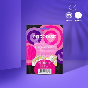 STALEKS Сменяеми файлове на мека основа за диск за педикюр Pododisc XS размер 320 грит /50 бр. / (PDFS-10-320w)
