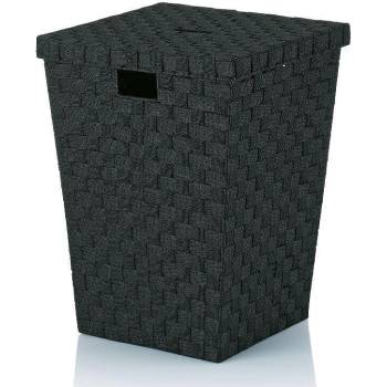 KELA Квадратен кош за пране с капак KELA Alvaro, черен (2245)