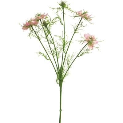 Umělé květina, Černucha - Nigella damascena růžová V66 cm