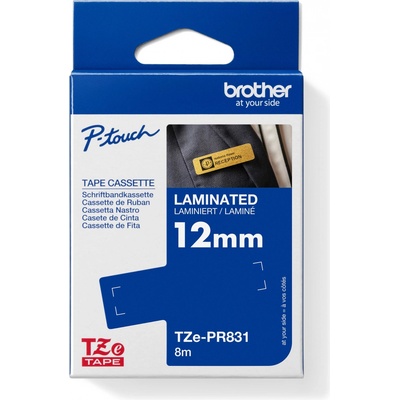 páska BROTHER TZePR831 čierne písmo, zlatá premium páska Tape (12mm) (TZEPR831)