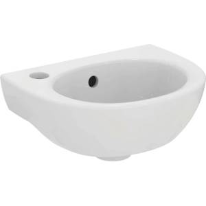 Ideal Standard Eurovit - Умивалник 35x26 см, с преливник, отвор за смесител отляво, бял W330001 (W330001)