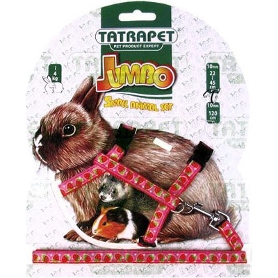 Tatrapet postroj a vodítko pro králíka 10 mm x 22 45/120 cm fosforově zelený