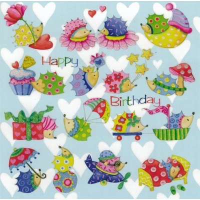 Pohlednice Ježečci Happy Birthday