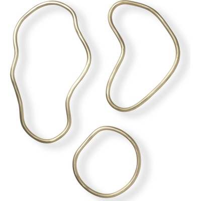 ferm LIVING Подложка за горещи съдове POND, комплект от 3 бр. , месинг, ferm LIVING (FERM100065501)