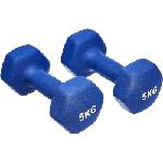 Amazon Basics Neoprene Dumbbell Weights (Sets of 2, 5kg Dumbbells) Blue - NPDBP5KG (NPDBP5KG)