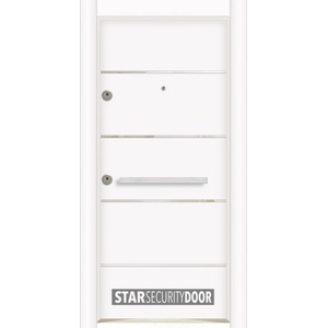 Starsteeldoor Блиндирана врата Outdoor - LP Инокс бял с термомост (цена без монтаж)