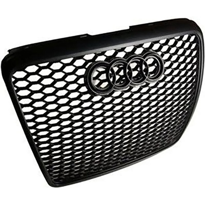 Решетка без емблема Audi A6 С6 (2008-2011) - RS Look черна (GRAU13)