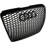  Решетка без емблема Audi A6 С6 (2008-2011) - RS Look черна (GRAU13)