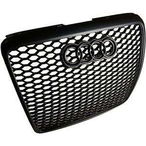  Решетка без емблема Audi A6 С6 (2008-2011) - RS Look черна (GRAU13)