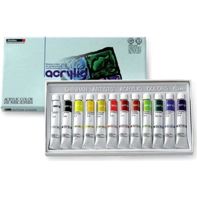 ShinHan akrylové barvy studiové sada 12 ks 7,5 ml